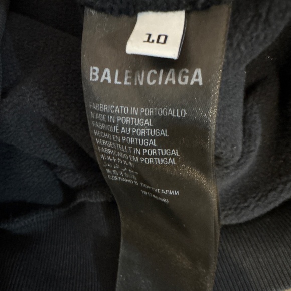 COPY - BALENCIAGA X ADIDAS KIDS SWEATSHIRT, SIZE 10, BLACK COTTON, LIKE NEW!! - Picture 5 of 5